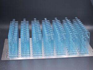 Clear blue keychains for SHRM NM.